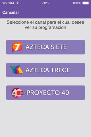 Azteca Carta de Programación screenshot 3