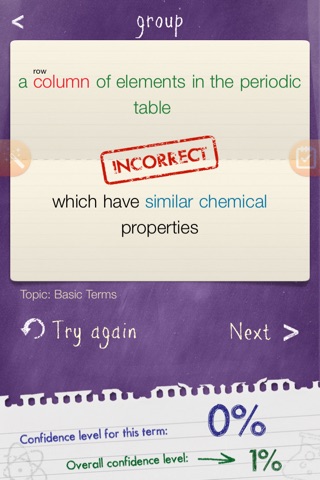 Dr. P GCSE and iGCSE Chemistry Definitions Revision screenshot 4