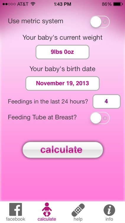 Breast Milk Calculator