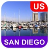 San Diego, CA, USA Offline Map - PLACE STARS