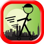 Stickman Skateboard Hill Ride