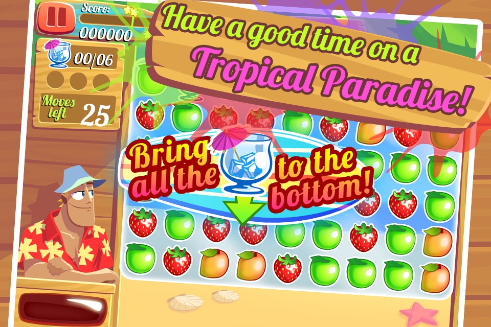 Juice Paradise - Tap, Match and Pop the Fruit Cubes in the Beach screenshot 4
