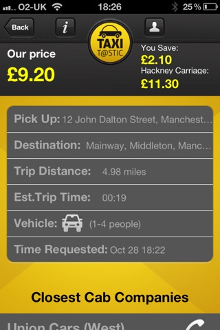 TaxiTastic Private Hire Cabs screenshot 4