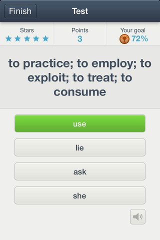 Vocabla: TOEFL Exam. Play & learn 1350 English words and improve vocabulary in easy tests. screenshot 2