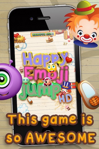 Happy Emoji Jump HD - A Super Jumping Edition FREE Game! screenshot 2