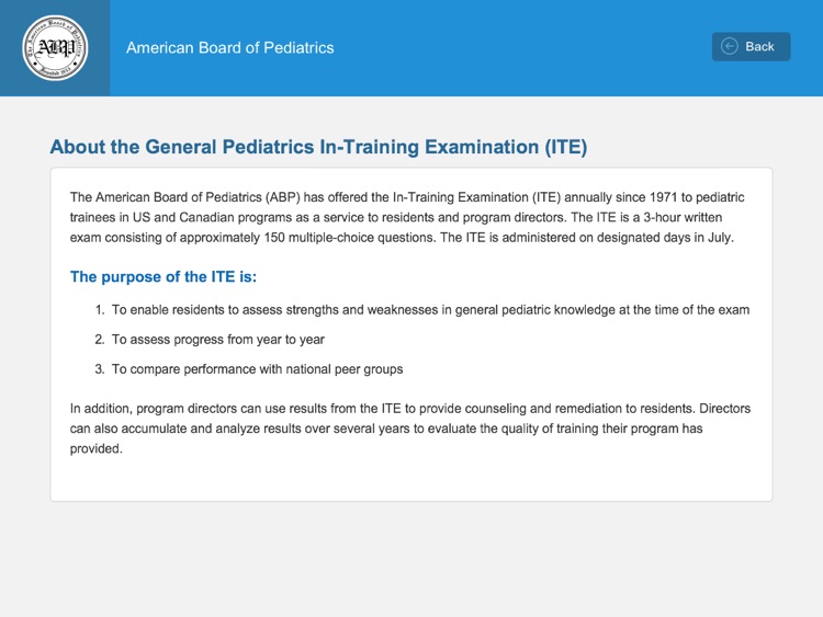 General Pediatrics ITE
