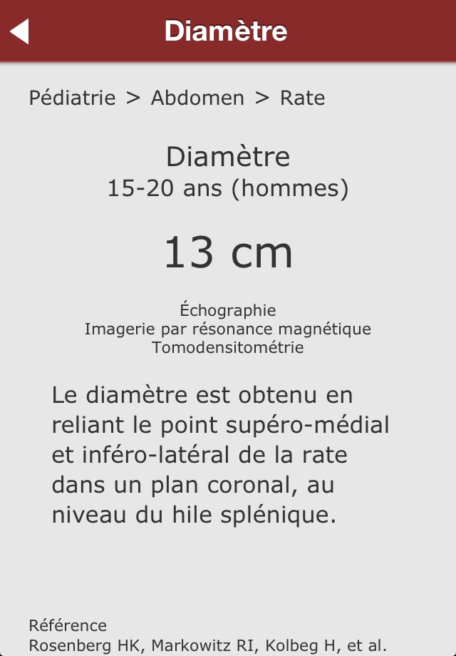 RadRef - Normal Values in Diagnostic Imaging screenshot 3