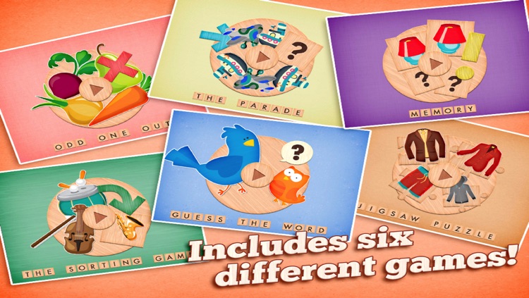 Games for kids – an app for children with 6 different games