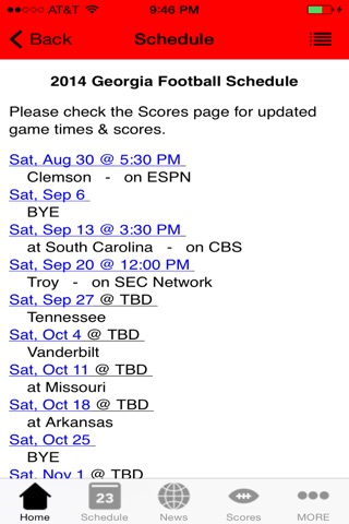 Georgia Football - a Bulldogs News App screenshot 2