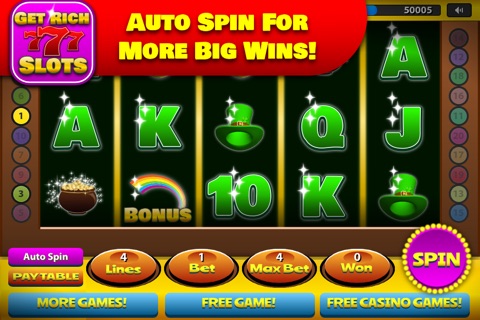 Get Rich Slots Born To Be a 777 Vegas Casino Jackpot Millionaire! screenshot 2