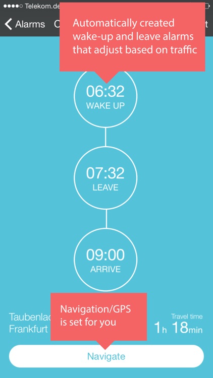 Alarm clock that adjust according to traffic - inTime -