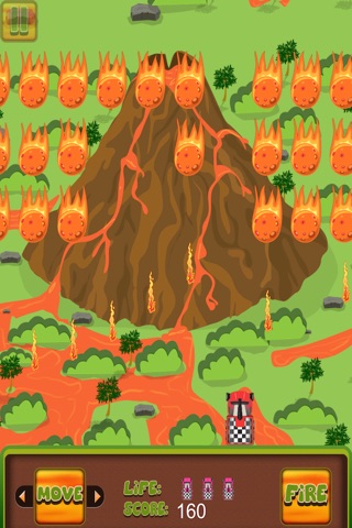 Volcano Fireball Rain - Water Cannon Shooting Defense Game Free screenshot 4