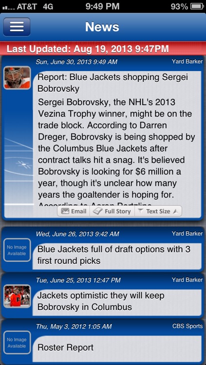 Columbus Hockey Live screenshot-3