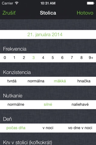 IBD denník screenshot 3