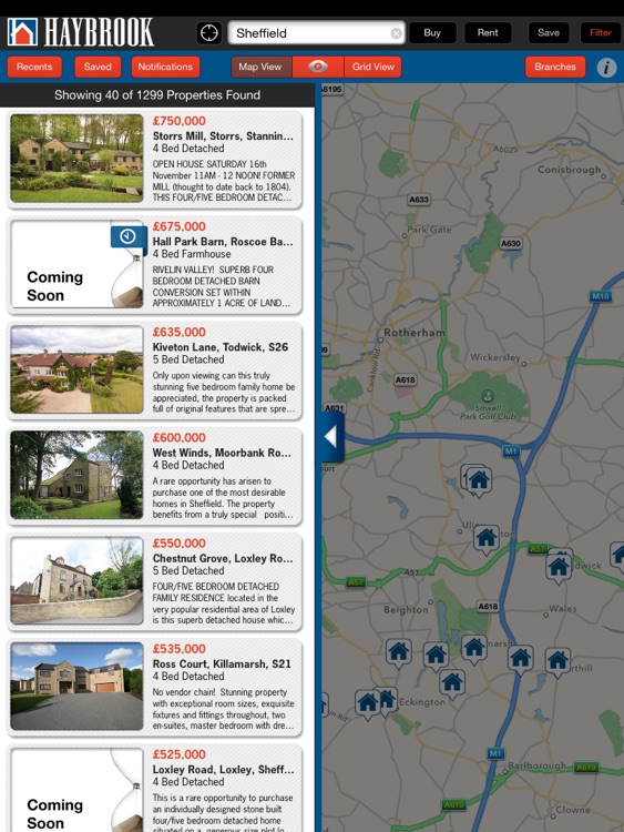 Haybrook Property Search - For iPad