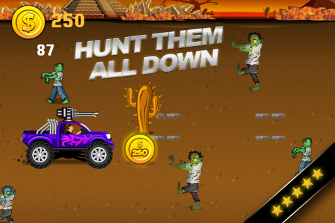Cop Monster Trucks Vs Zombies - Desert Police Free Shooting Racing Game screenshot 4