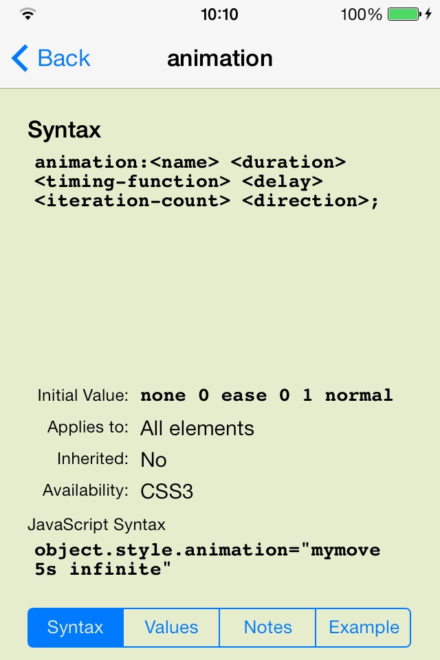 CSS Quick Reference screenshot 2