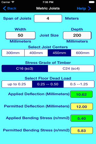 BuildersCalcsTimber screenshot 3