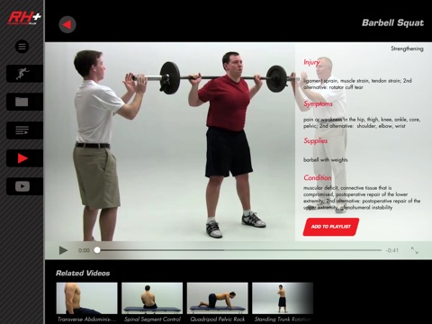 Rehabilitation Plus: Video-Led Exercises for Sports Injury Rehab screenshot 3