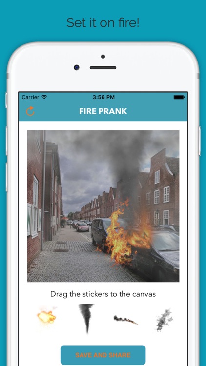 Fire Prank - Set your pictures on fire and prank your friends!