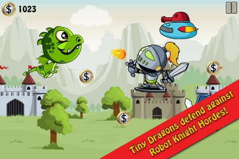 Little Robot Knights vs.Tiny Dragons - Kingdom Clash War (by Best Top Free Games) screenshot 2