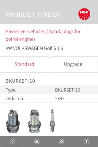 NGK EU Product finder screenshot 3