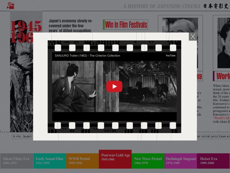 A History of Japanese Cinema -An Interactive Timeline screenshot-4