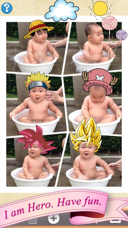 Manga Sticker Camera HD - Super Saiyan Goku Ninja Naruto Luffy One Piece Hair Edition