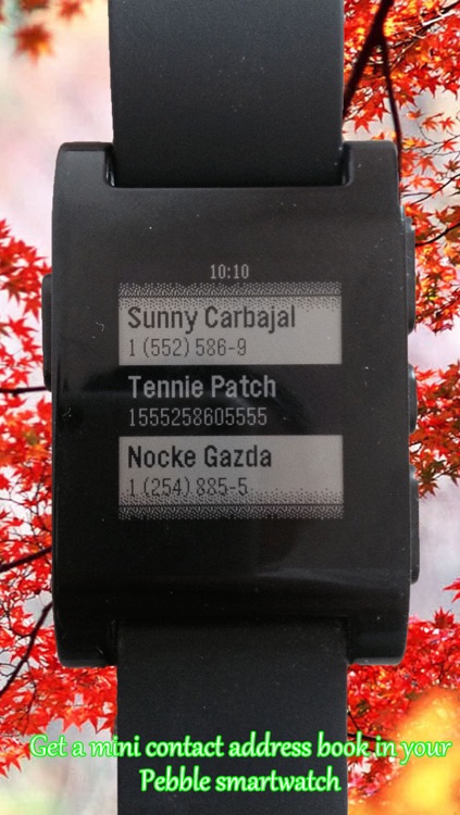 Contacts for Pebble Smartwatch
