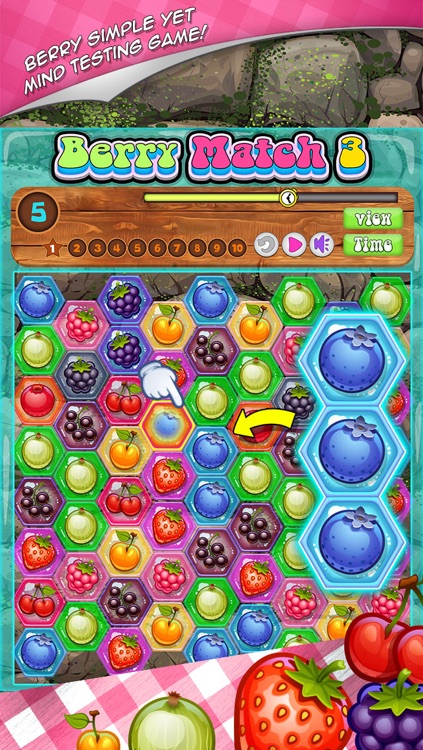 Berry Match Three FREE - A fun, yummy fruit switch-ing puzzle game!