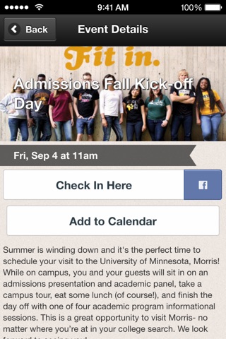 Morris University Events screenshot 3