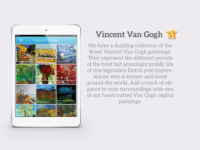 Art Gallery HD for iPad - Van Gogh , Monet , Klimt , Renoir(圖2)-速報App