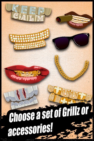 Dental Diamonds - Grillz Pro Celebrity Gangster Rapper Bling Editor - Add Jewelry, Gold and Chains to Photos to Make Teeth Shine and Look Like a Thug! screenshot 2