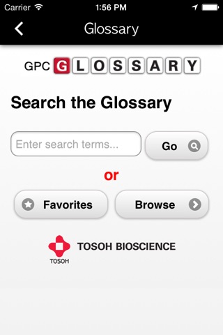 Tosoh Bioscience GPC Glossary screenshot 4