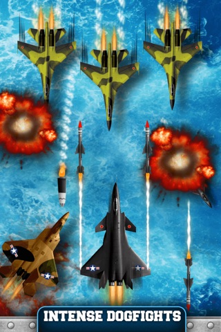 2D Jet Fighter Combat Game - Free War Jets Fighting Shooter Games screenshot 2