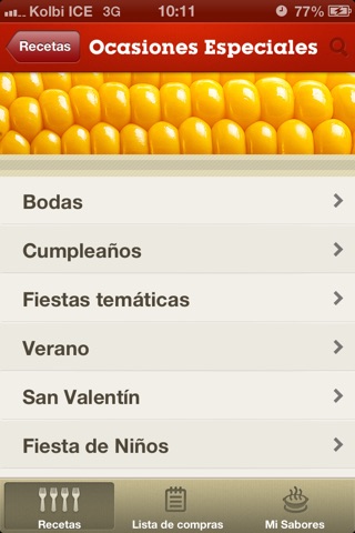 Sabores en línea screenshot 2