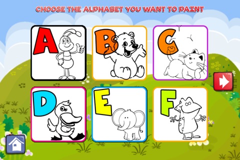 Kids Alphabet Coloring & Painting - Kid Educational Alphabets Drawing & ABC kindergarten School Learning with Animals Free screenshot 3