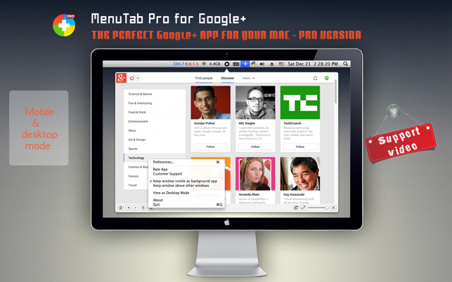 MenuTab Pro for Google+(圖1)-速報App