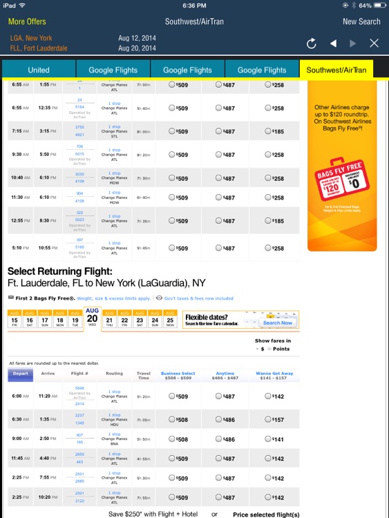 Frugal Flyer - enter once & see full offers from each airline HD screenshot-4