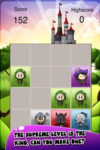2048 King The Crown - Medieval Puzzle Tiles Free screenshot 4