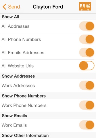 VCard Sender screenshot 2