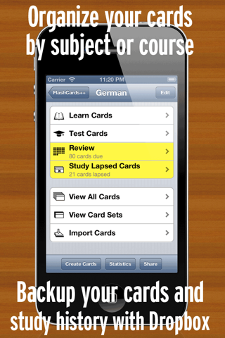 FlashCards++ screenshot 2