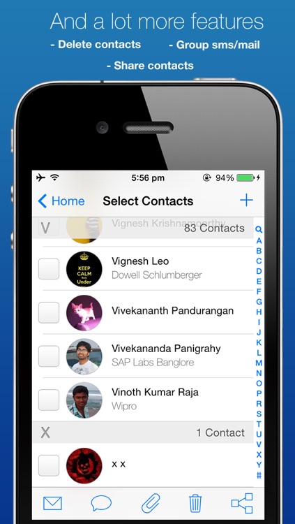 ContactBox: Group mail/sms, merge/delete contacts and backup contacts: screenshot-4