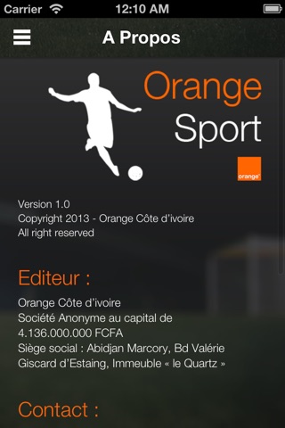 Orange Sport screenshot 2