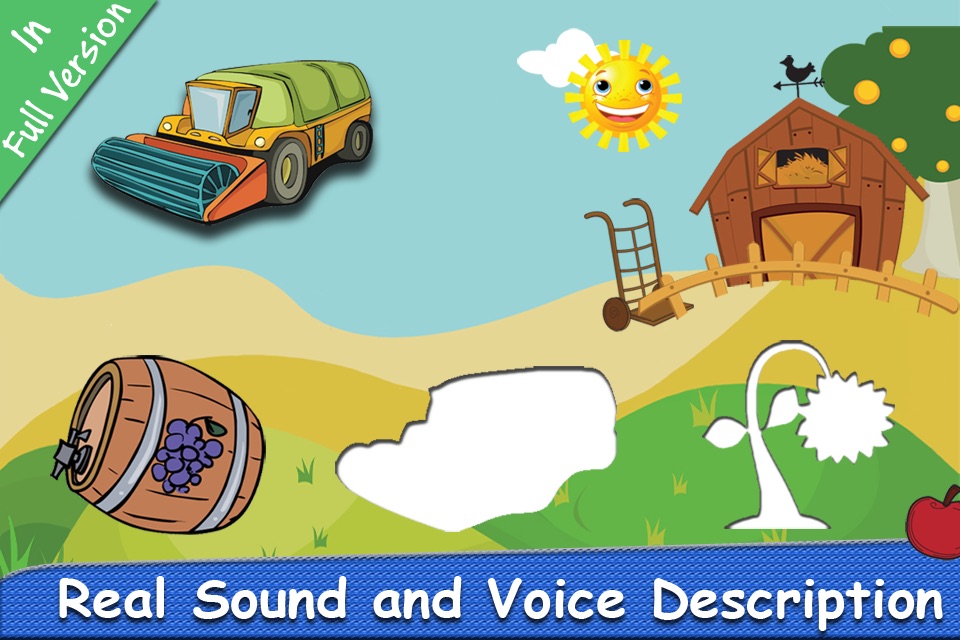 Farm Puzzle for Babies Free: Move Cartoon Images and Listen Sounds of Animals or Vehicles with Best Jigsaw Game and Top Fun for Kids, Toddlers and Preschool screenshot 3