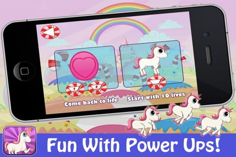 Unicorn Candy Rainbow Runner - Fun Running Game for Girls Free screenshot 2