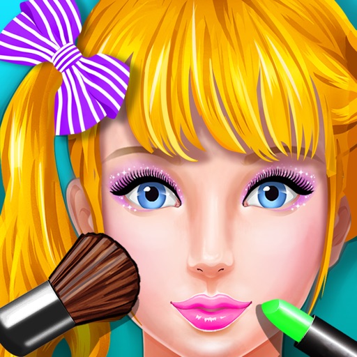 Girls Sports Makeover - Cheerleader Salon Icon