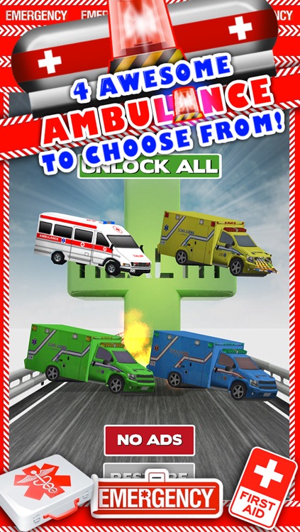 3D Ambulance Driving Race Car Game FREE