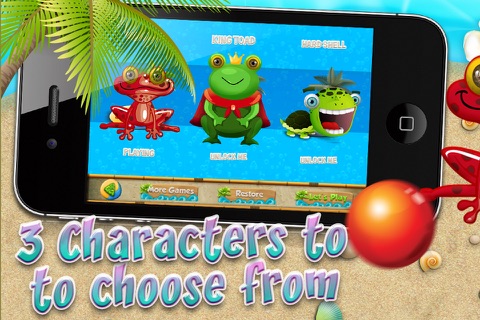 A Beach of Happy Frog & Friends Goes Boom FREE screenshot 2
