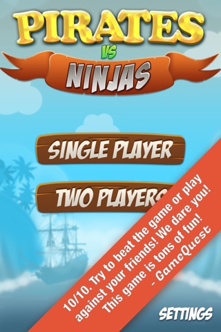 War Games: Pirates Versus Ninjas - A 2 player and Multiplayer Combat Game Deluxe screenshot 4